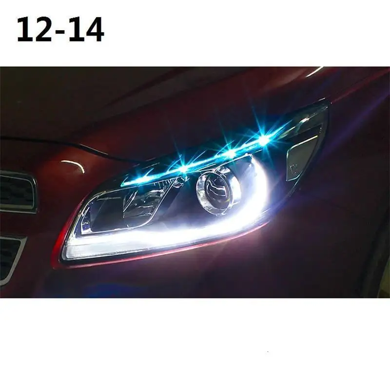 Cob запчасти для автомобилей Neblineros Para Drl дневные ходовые огни Автомобильные светодиодные фары автомобильные фары в сборе для Chevrolet Malibu