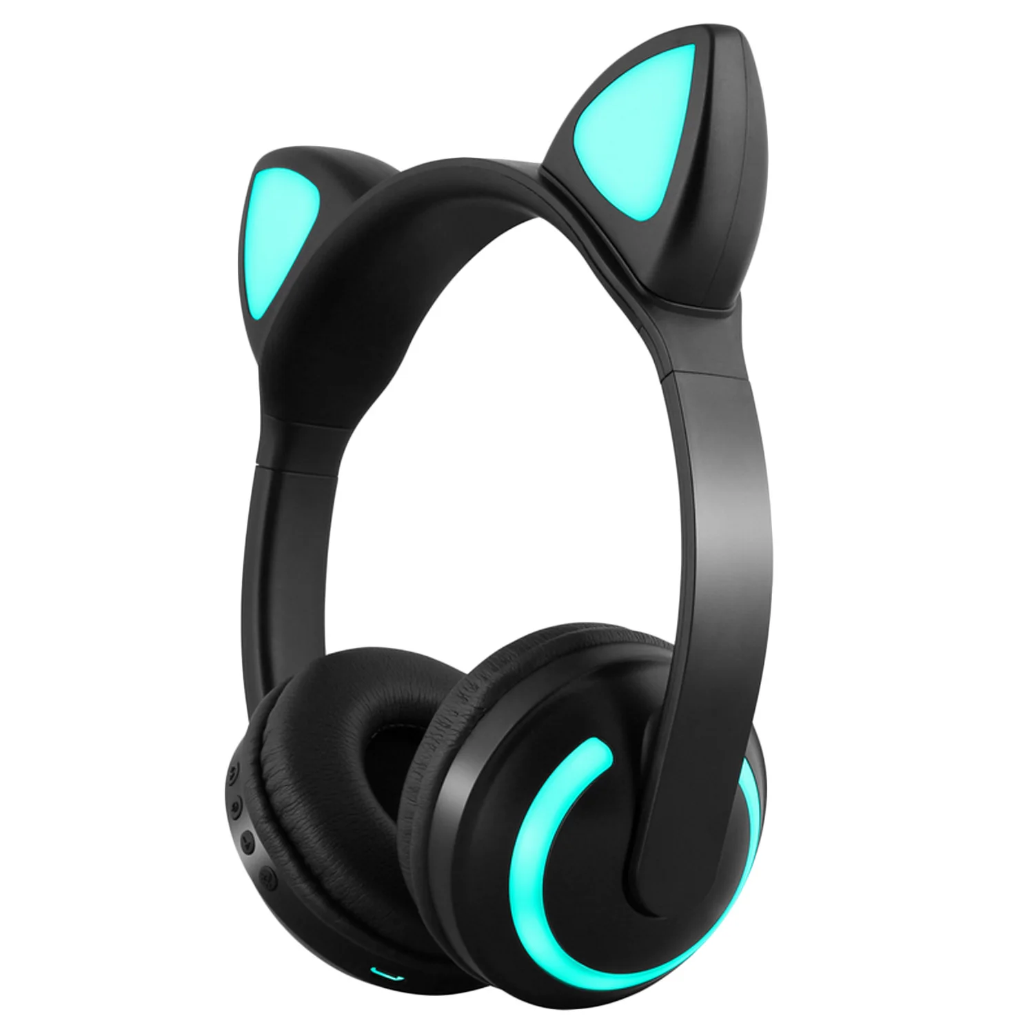 Style A Bluetooth наушники беспроводные милые наушники на ухо стерео гарнитура с микрофоном 7 цветов светодиодный светильник мигающий светящийся подарок для ребенка - Цвет: Style A