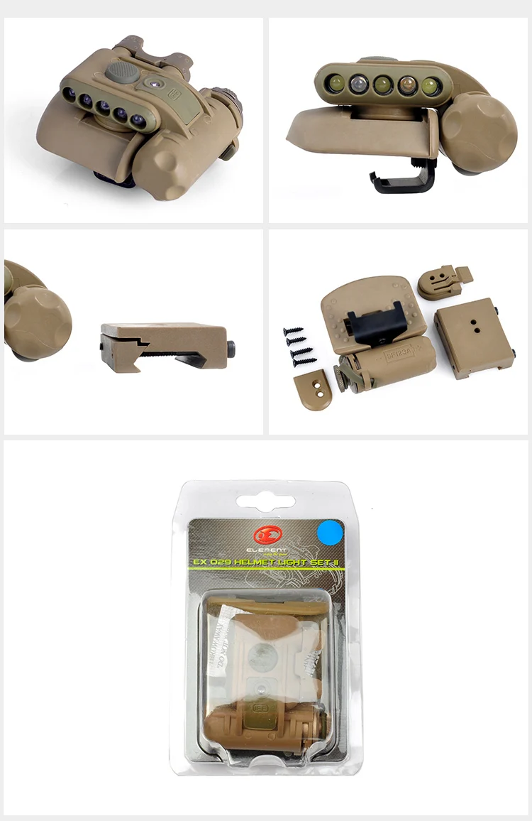 Element Airsoft тактический шлем Многофункциональный светильник LED3+ 2 Открытый быстрый шлем велосипедный мотоциклетный шлем светильник s Набор GEN 2