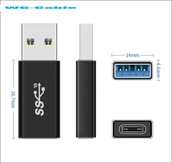 

USB 3.1 Male to Type-C Female Adapter,USB A to USB C 3.1 GEN 2 Converter,Support Double Sided 10Gbps Charging & Data