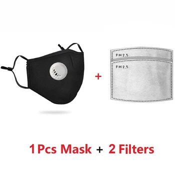 

outdoor cycling Safety Dust Mouth Mask With 2 Filters Easy Breathe Reusable Mask Resist Dust Germs Allergies PM2.5 Pollution