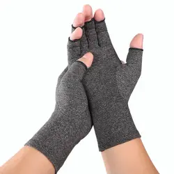 Gants de Compression d'arthrite pour hommes et femmes, soulagement de la douleur articulaire sans doigts, rhumatismes, arthrite, mitaines de thérapie de soutien du poignet 