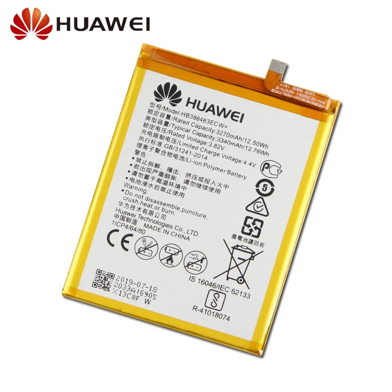 Huawei сменный аккумулятор HB386483ECW для huawei G9 Plus Honor 6X Maimang 5 MLA-AL00 MLA-AL10 G9Plus аккумулятор 3340 мАч
