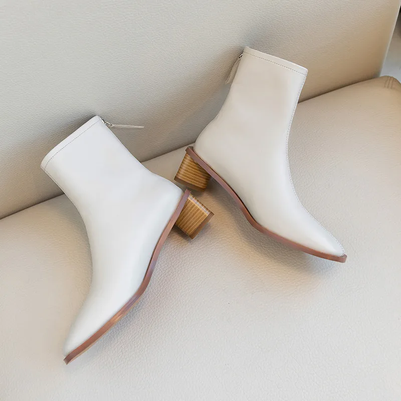 MORAZORA; Новое поступление года; модные простые женские ботинки; однотонная обувь из натуральной кожи; женские ботильоны из натуральной кожи