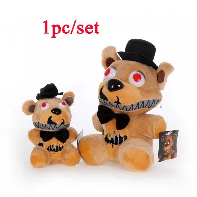 18/25Five Nights At Freddy's» «пять ночей у Фредди» с рисунком персонажей из игры «пять ночей в Фредди» плюшевые игрушки и куклы из мультфильма медведь Фредди фазбер Фокси» из мультфильма для мальчика, Бонни и Чика мягкие игрушечных пластиковых экшн фигурок Детский подарок - Цвет: D