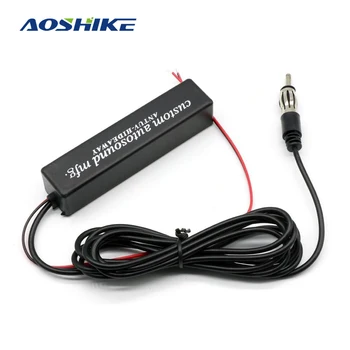 

AOSHIKE Amplified Stereo Car Decorations Car Antenna Booster Electric FM / AM Radio Antenna Windshield Mount 12v Universal