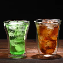 Термостойкая чашка для чая и кофе с двойным остеклением, изолированная прозрачная стеклянная чашка для виски