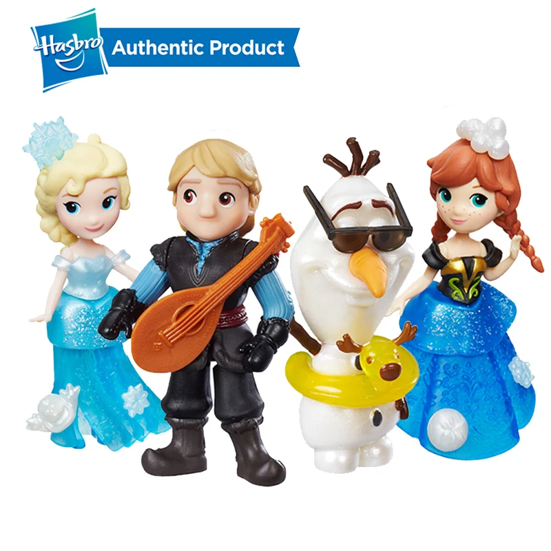 Hasbro Disney Frozen Little Kingdom Эльза Анна мерцает Kristoff Lute Olaf Beauty Rotate Toy рождественские