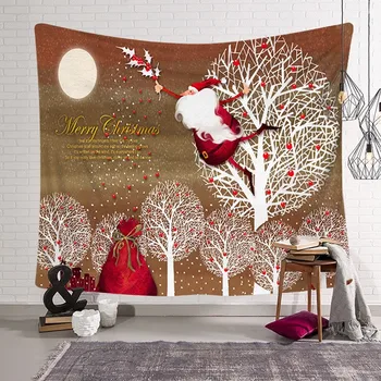 

Christmas Tapestry Xmas Holiday Wall Hanging Tapestry Home Ornament Decor Beach Towel Bedspread 95x73cm Wall Tapestry Decor Gift