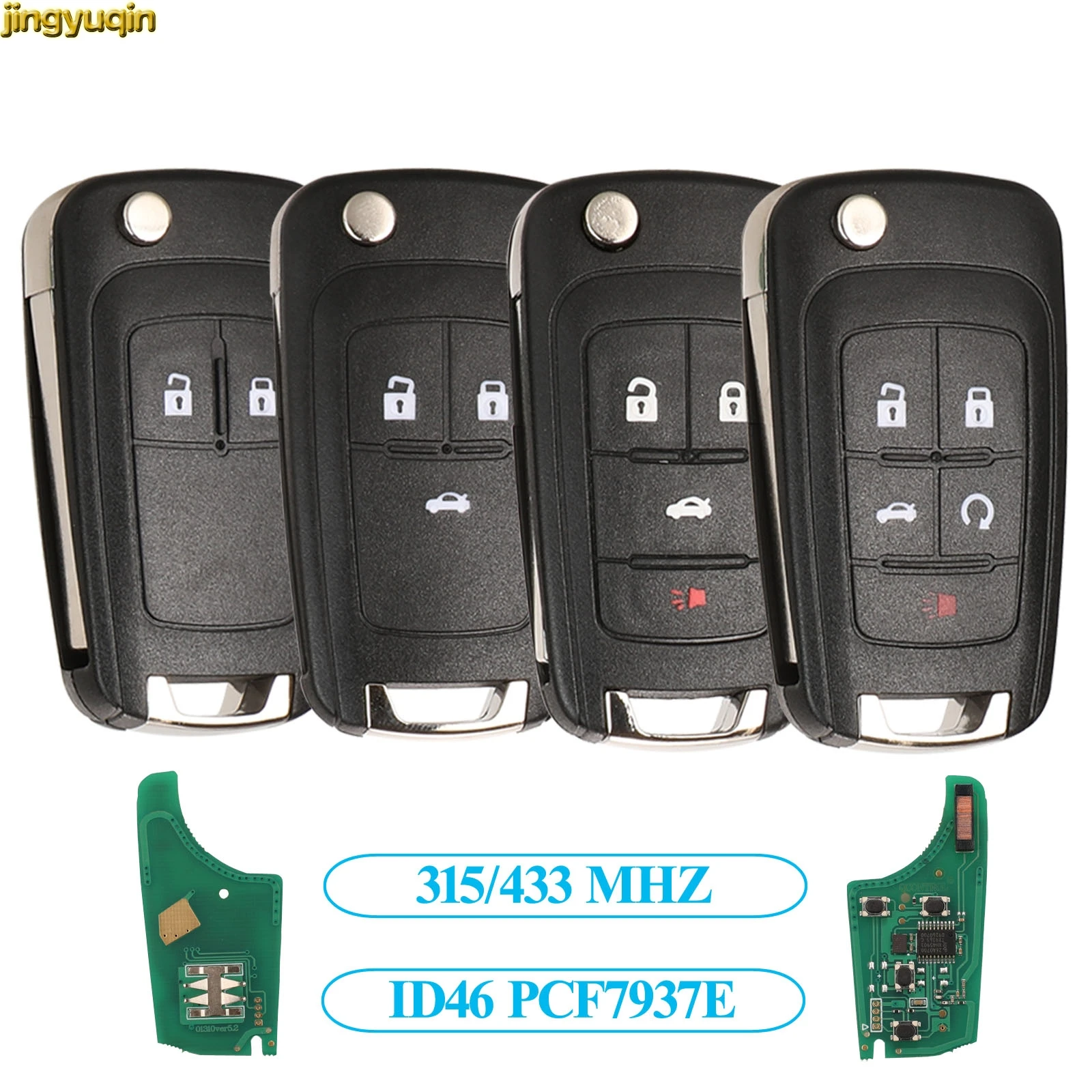 

jingyuqin Folding Remote Car Key Shell For Opel Vauxhall Astra H Insignia J Vectra C Corsa D Zafira G 2/3/4/5 Buttons Flip Key