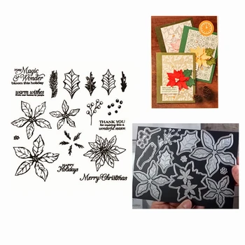 

2020 New Metal Cutting Dies and Scrapbooking For Paper Making Merry Christmas Bloom Embossing Frames Card Stamps Stampin Up Set