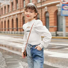 

Girls spring and autumn parent-child stitching long-sleeved T-shirt 2021 new fashion net celebrity wild