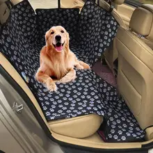 Дорожный водонепроницаемый отпечаток лапы собаки заднее сиденье автомобиля черный, кофе ПЭТ подходит для всех моделей автомобилей Автомобильный Коврик для собаки