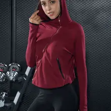 Высококачественная Женская куртка для бега, фитнеса, йоги, тренировок, куртка на молнии, спортивная толстовка, рубашка, быстросохнущая Спортивная одежда для бега