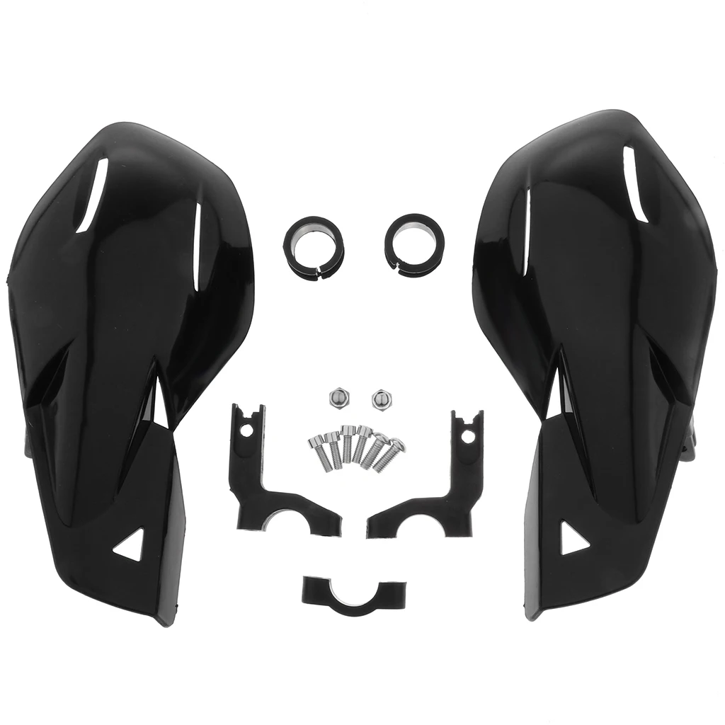 Motorcycle Hand Guards Handlebar Hand Protection Cover Brush Bar Protector for Motocross Supermoto Racing Dirt Bike ATV (Black)