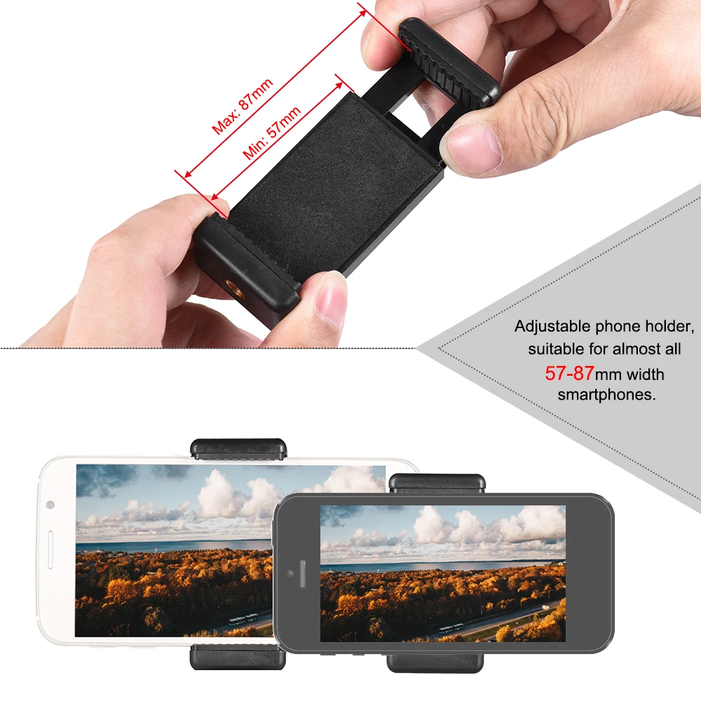 Andoer K7 мини телефон штатив ж/регулируемый держатель телефона для DSLR камеры Экшн камеры 57-87 мм смартфон штатив селфи палка