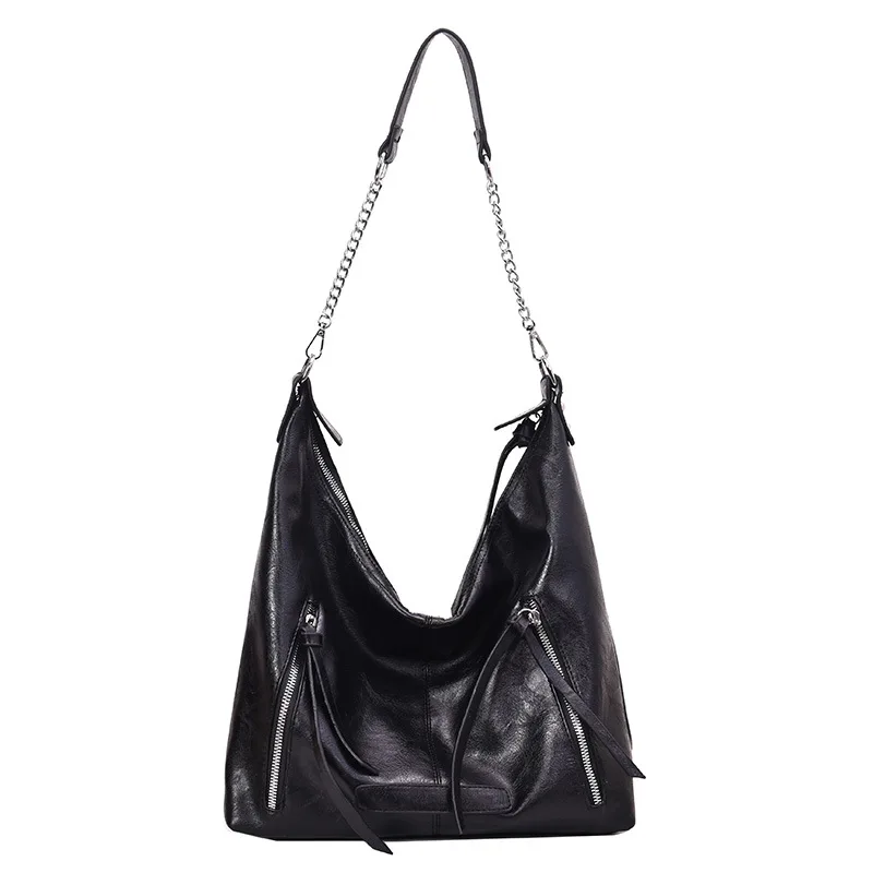 Tassle Women Handbag Female New Retro Fashion Tassel Brand Large Capacity Shoulder Bag Casual Solid Color Chain Crossbody Bag