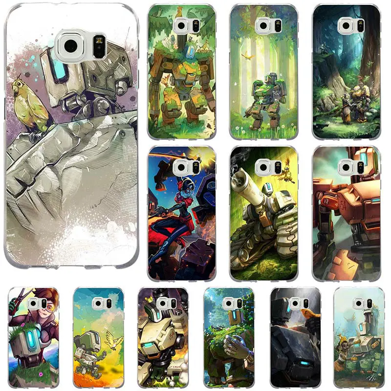 Bastion Overwatchs OW Character Soft TPU Slim Phone Cases Cover for Samsung Galaxy S2 S4 S5 S6 S7 S8 S9 Edge Plus Note 2 3 4 5 8 | Мобильные