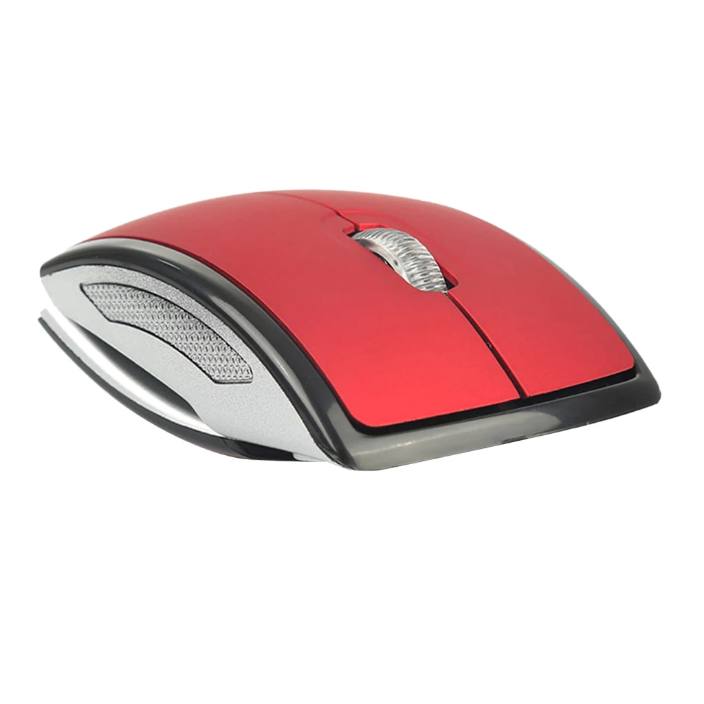 

Portable Folding Mouse Computer Laptop PC 2.4GHz Arc Optical Wireless Mini Mice with USB Receiver for PC Laptop Notebook Mause