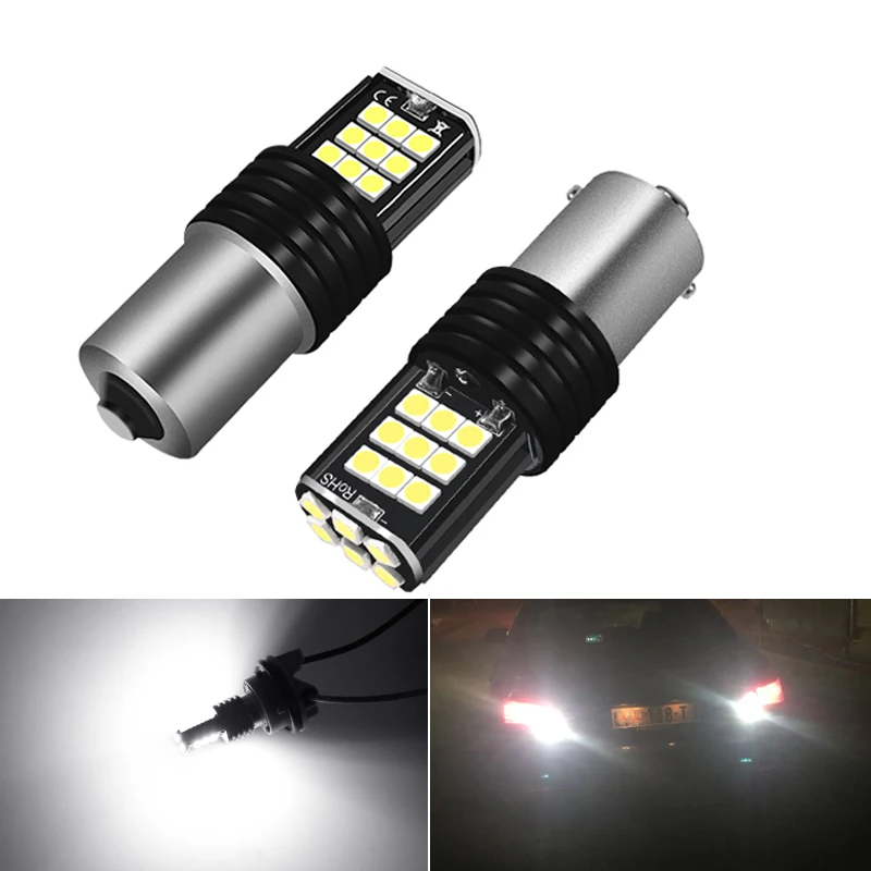NHAUTP 2 шт. 1156 3030 24 -SMD BA15S P21w Автомобильный светодиодный светильник лампы белый авто