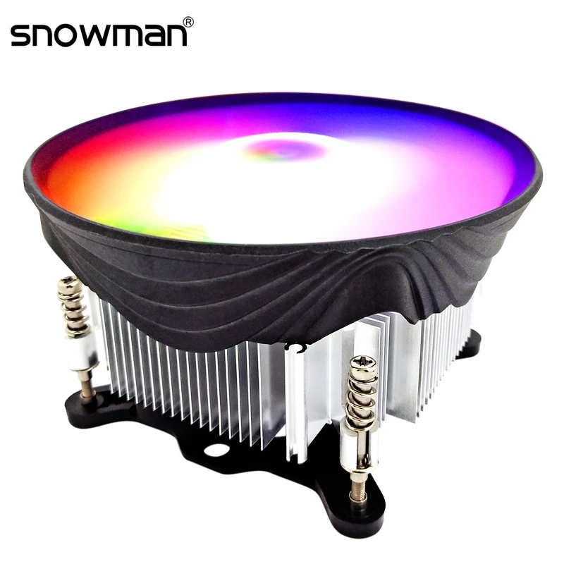 SNOWMAN CPU Cooler RGB 120mm Screw mounting Heat Sink for Intel LGA