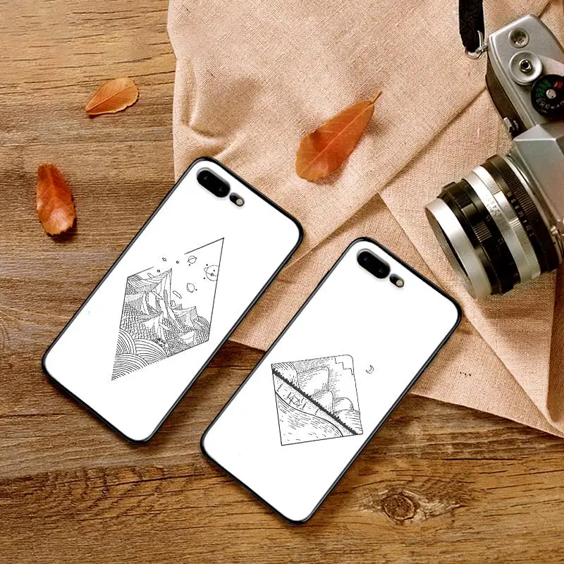 

for xiaomi 8 SE A2 LITE 6X MIX 2S 3 MI F1 9 CC9E CC9 9T A3 Pro soft TPU Back Cover Modern Life line