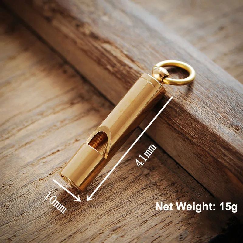 brass whistle keyring pendant (6)