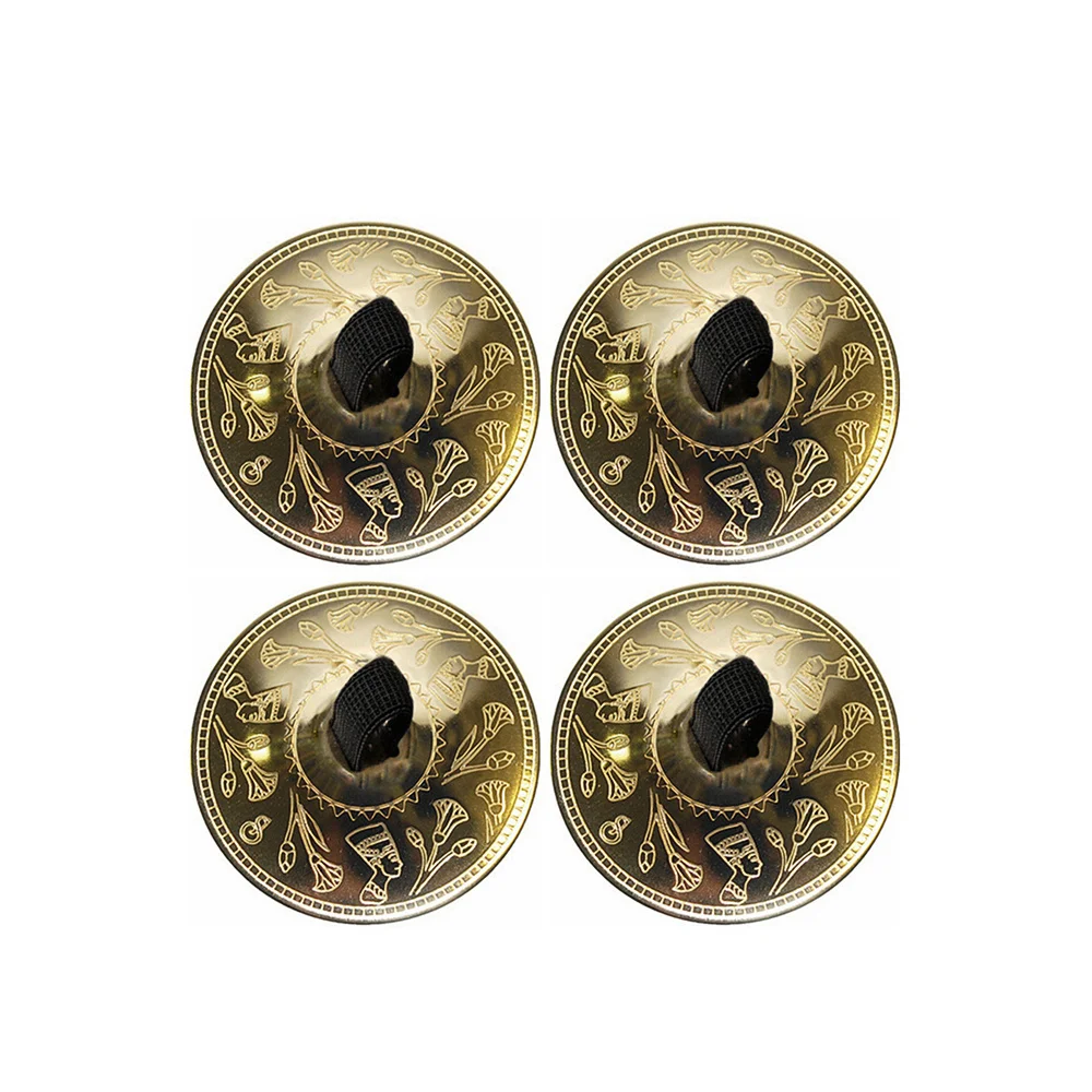 Belly Dance ZILLS HIGH QUALITY  FINGER CYMBALS  ENGRAVED BRASS Set 4 PCS 