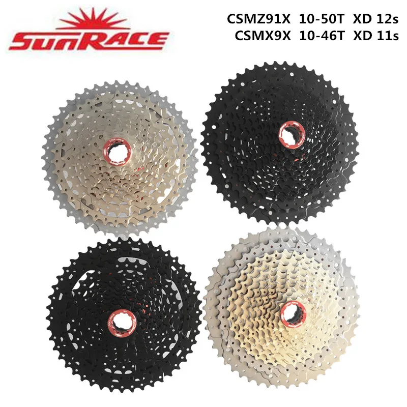 

Sunrace 11 Speed CSMX9X 10-46T, 12 Speed CSMZ91X 10-50T Bike Cassette fits SRAM XD Driver sram xd Core Only Lengthened Rear Hook