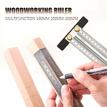 

2020 HOT Seling Functional Ultra Precision Marking Ruler T Shape Measuring Tape Rulers Wood Working Tool High Quality