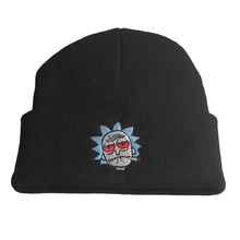 Зимняя теплая шапка унисекс шапки Вязаные Лыжные Skullies эластичный модный бренд анимация Рик и Морти Crazy Rick вязанные шапочки с вышивкой Зимняя теплая шапка унисекс шапки Вязаные Лыжные Skullies эластичный модный бренд анимация Рик и Морти Crazy Rick вязанные шапочки с вышивкой