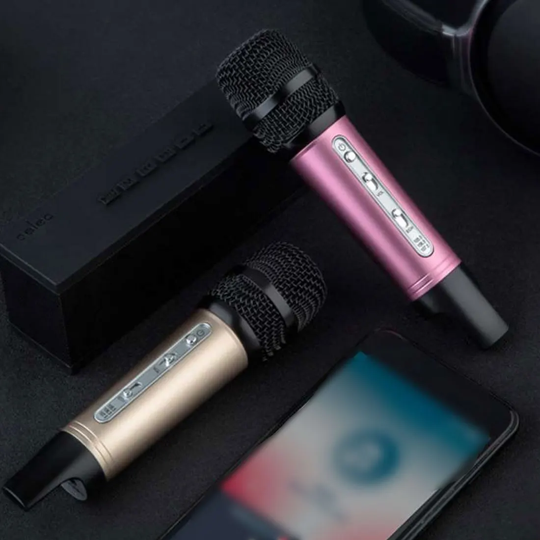 Проводной bluetooth-микрофон для автомобильного радио беспроводной караоке профессиональная домашняя студия портативный компьютер емкостный автомобильный микрофон