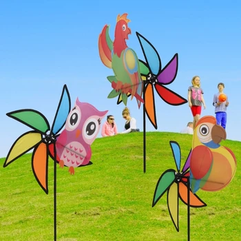 

3D Large Cute Animal Windmill Wind Spinner Whirligig Yard Garden Decor Kids Toys