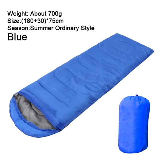 170T Blue 700G WEST BIKING спальный мешок для походов, ультра-светильник, походный теплый спальный мешок для путешествий 210*75 см - Цвет: 170T Blue 700G