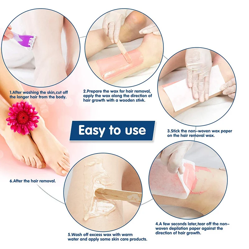 100Pcs Disposable Thickened Non-Woven Fabric Beauty Body Mini Small Area Face Depilatory Cloth Depilatory Wax Depilatory Paper 2