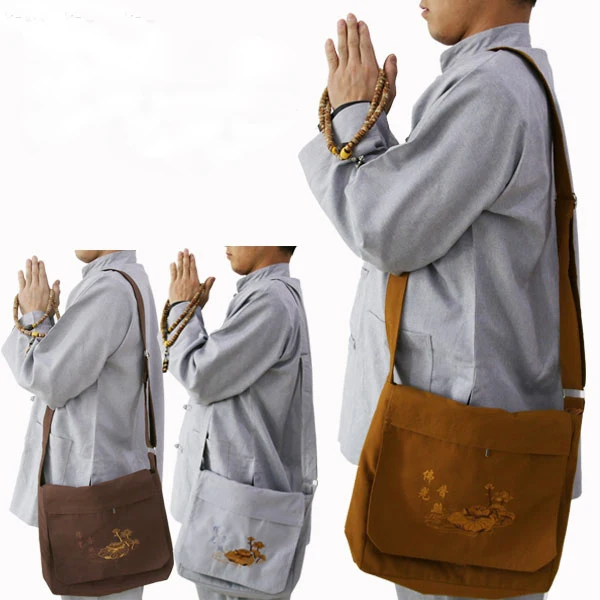canvas zen arhat lay meditation bag buddhist monk bags Buddha shaolin monks kung fu package multi-functional