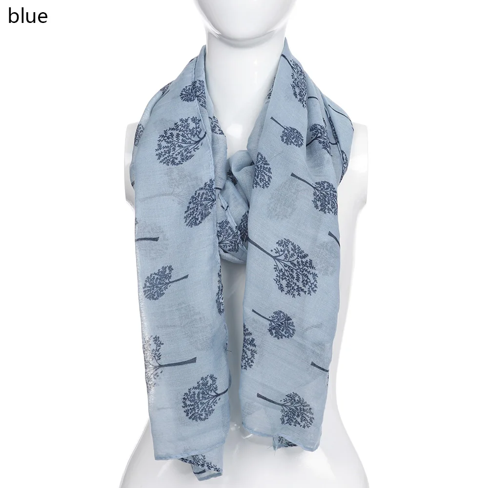 new blue Новинка, хит, модные вечерние шарфы, шаль, элегантная, для женщин, леди, в винтажном стиле, длинная, мягкая, хлопковая, с рисунком, на осень и зиму, на Рождество - Цвет: new blue