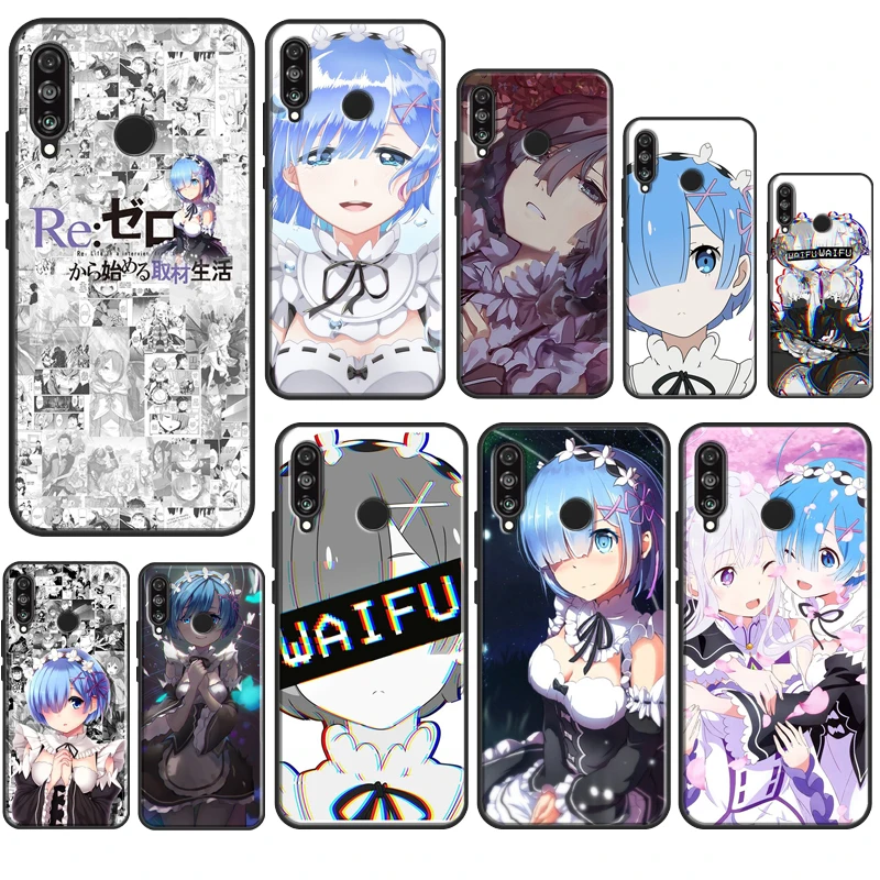 Re Zero Rem Case For Huawei P30 Pro P50 P20 P40 Mate 20 Lite P Smart 2019 Nova 5T Honor 50 10i 8X 9X | Мобильные телефоны и