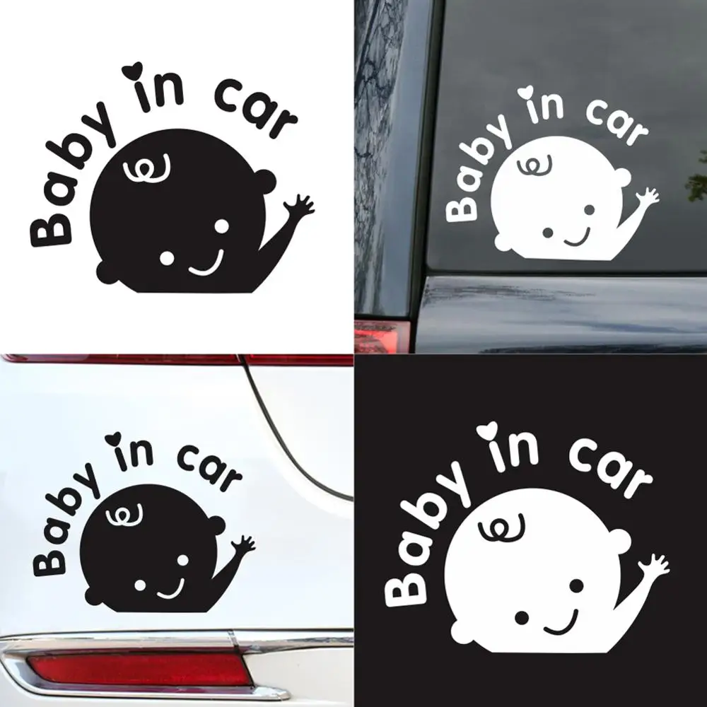 

Hot Sell Car styling 3D Cartoon Stickers Baby In Car Warming Car-Sticker Baby on Board Car Accessories High Quality