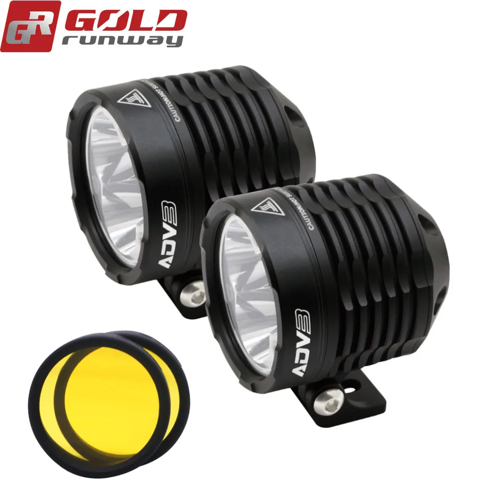 GOLDRUNWAY GR-ADV3 30 Вт XPL V5 12V led Пятно Света 12В для ближнего и дальнего света светодиодные противотуманные фары для мотоцикла