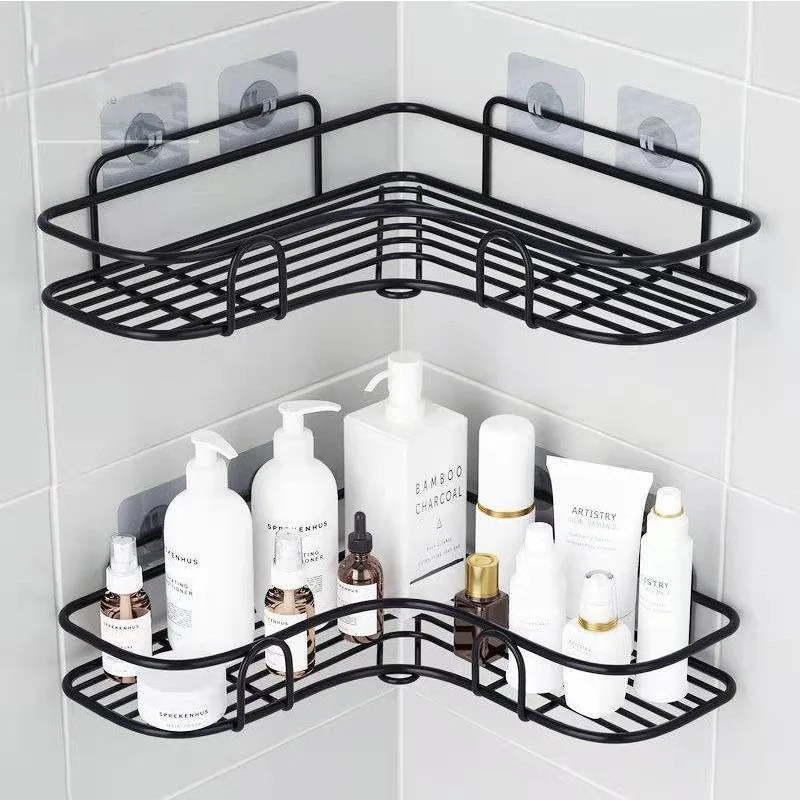 Bathroom Corner Punch-Free Rack Shampoo Storage Rack Holder with Suction  Cup Bathroom Shelves Bathroom Accessories Dropshipping - AliExpress
