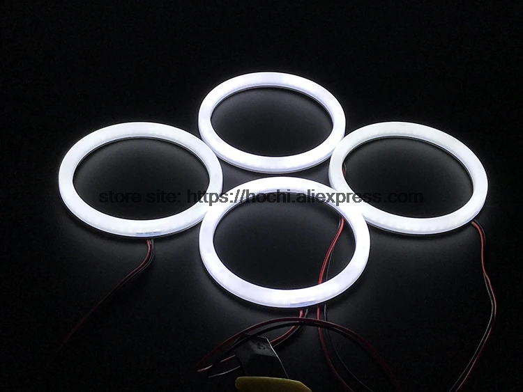 HochiTech Eexcellent молочно-белый Хлопковый чехол SMD angel eyes halo Кольцо Комплект дневного света DRL для Touareg 2003-2006