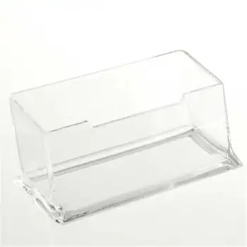 

General Clear acrylic Plastic Desktop Business Card Holders Display Stands Transparent Card Case Box School Office Supplies