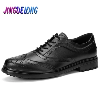 

Classic Men's Formal Shoes Genuine Leather Dress Shoes Men Comfortable Breathable Men Business Shoes Classic Zapatos De Hombre