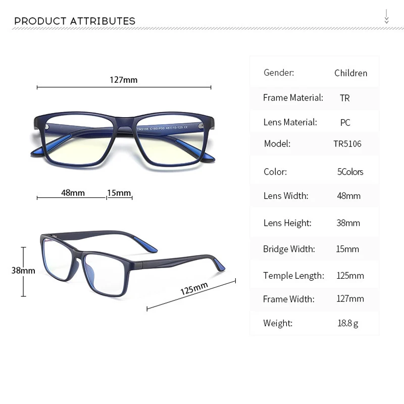 Iboode оптический анти синий светильник, очки для детей TR90, гибкие защитные очки для детей, квадратные оптические очки для мальчиков и девочек