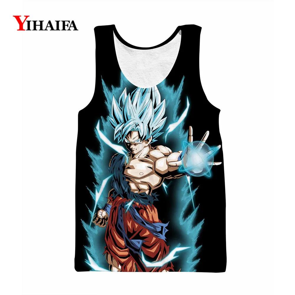 

3D Dragon Ball Z printed Men Tank Tops Exercise Sleeveless for boys bodybuilding exercise undershirt Cartoon Anime GYM Vest