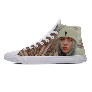 

Billie Eilish Cute Popular Fashion Funny Vogue Casual Canvas Shoes High Top Lightweight Breathable 3D Printed Men women Sneakers