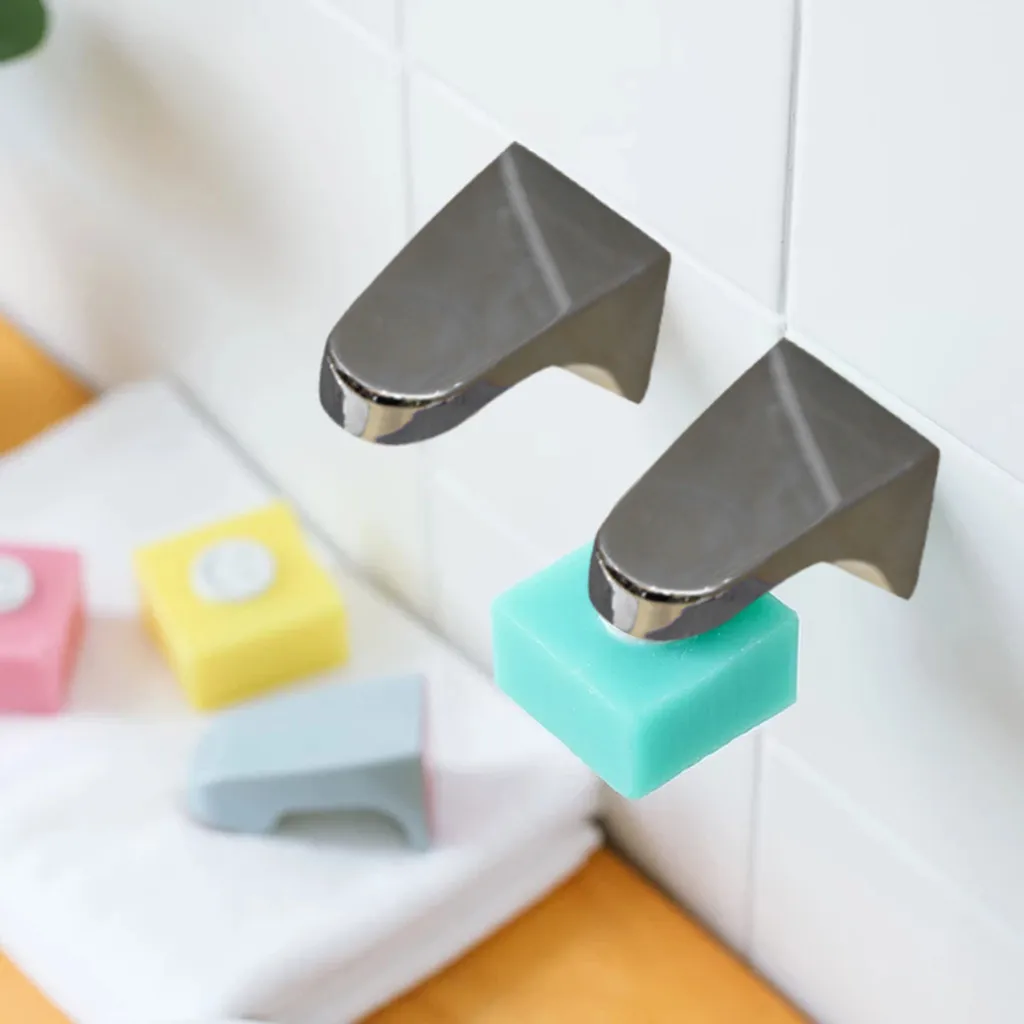 Magnetic Soap Holder Strong Suction Cup Rack Plate Box Steel Soap Box Tray Bathroom Soap Dish Storage Boxes