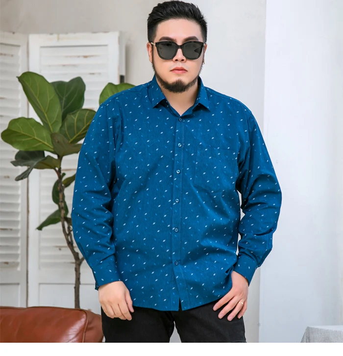 7XL 8XL 9XL 10XL весна и осень список Мужская рубашка с длинными рукавами с принтом деловая Повседневная Высококачественная хлопковая рубашка