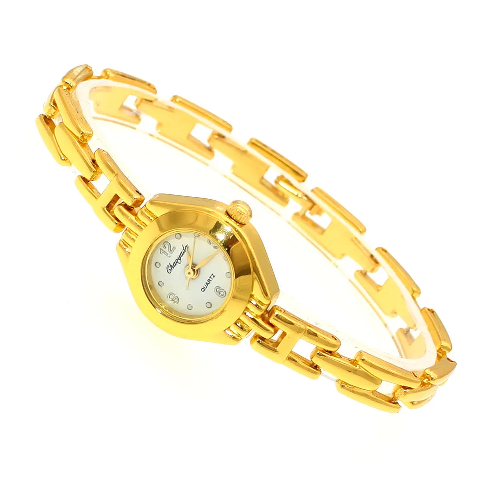 New Women Bracelet Watch Mujer Golden Relojes Small Dial Quartz Watch Popular Wristwatch Hour Female Ladies Elegant Watches - 5